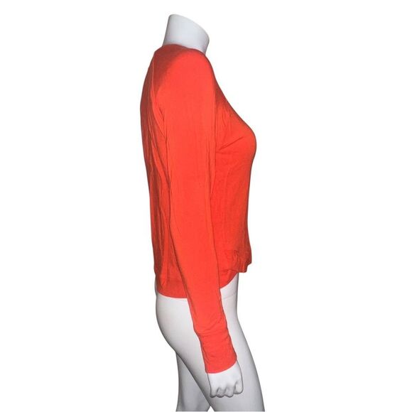 Athleta Women's Orange Haze Mindset Sweatshirt Relax Fit Tulip Hem Small NWOT - Picture 8 of 11